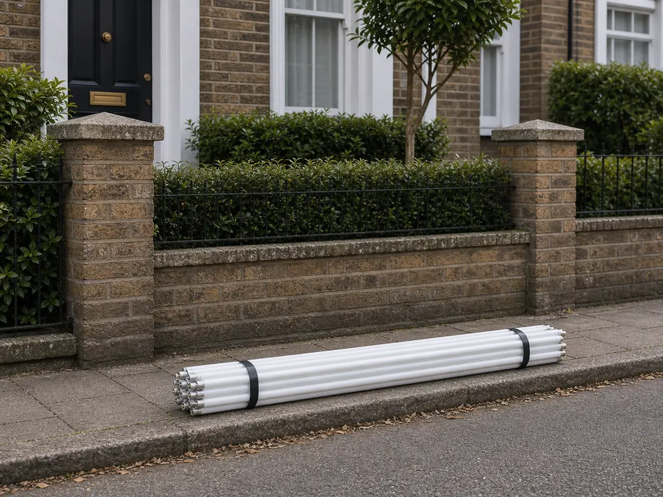 Fluorescent light tubes ready for WEEE disposal