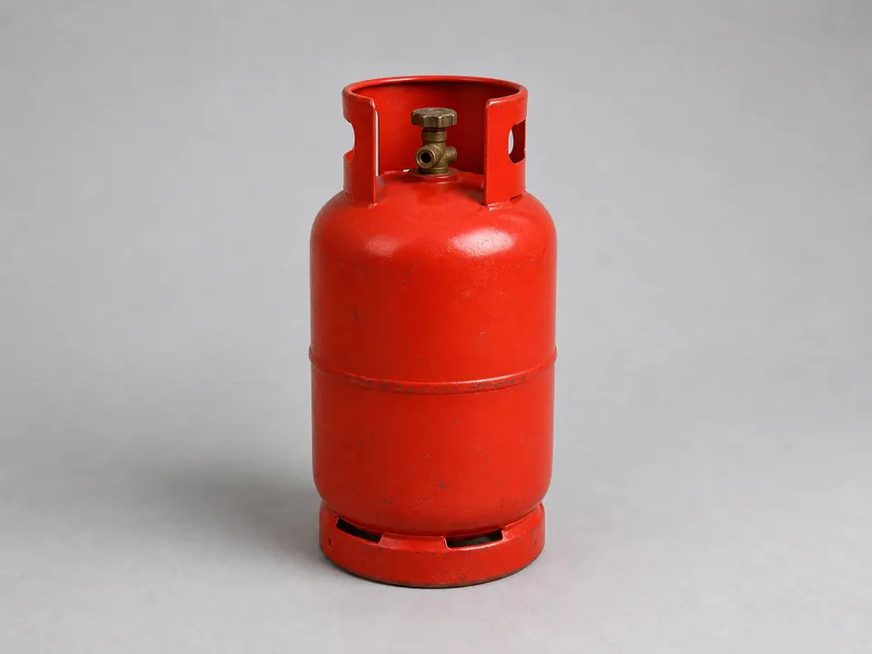 Gas bottle ready for specialist disposal