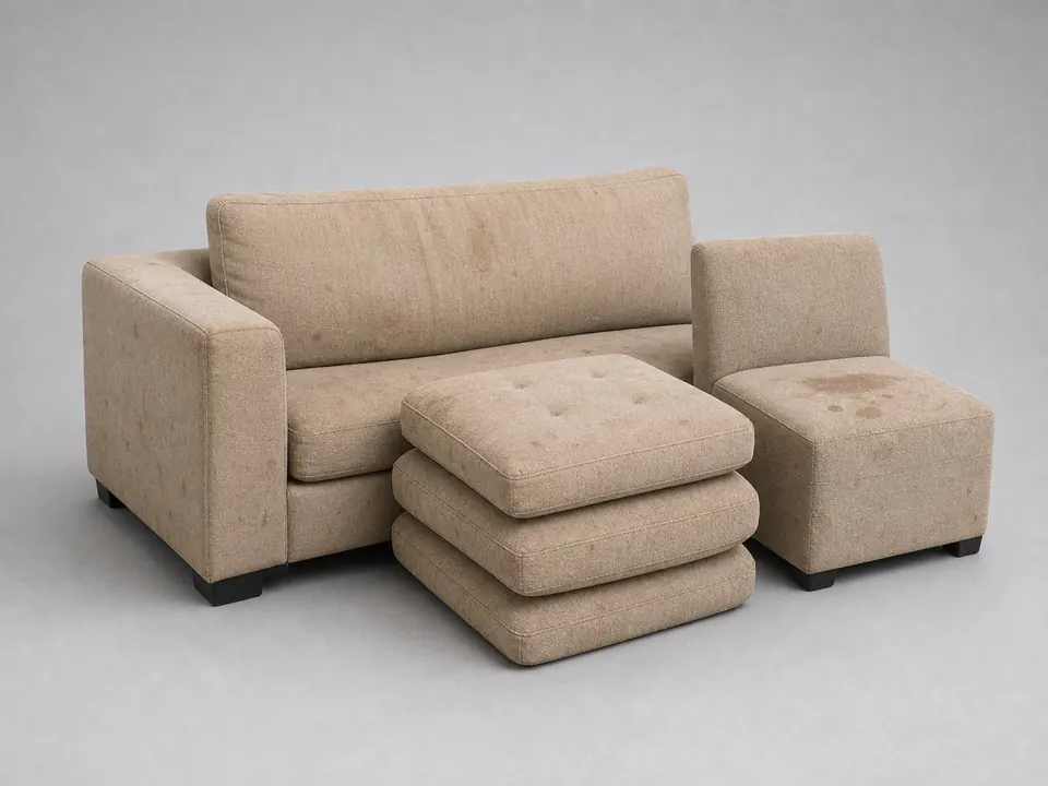 Upholstered furniture load ready for POPs disposal