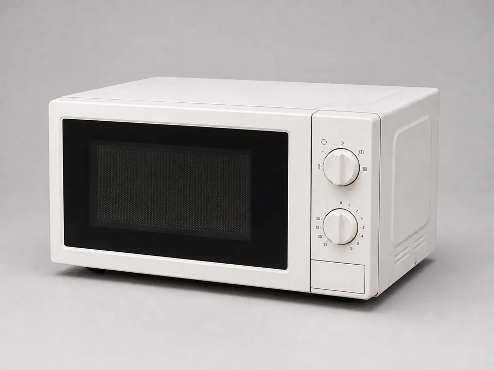 Microwave and small electrical items ready for WEEE disposal